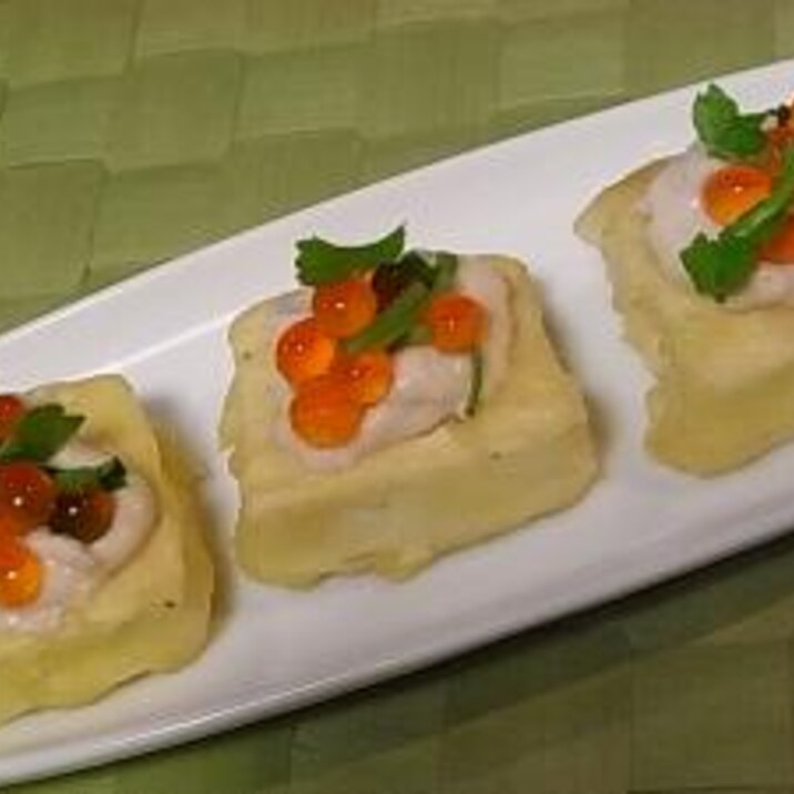 酒かすディップといくらのお豆腐カナッペ レシピ 作り方 By Hiromista 楽天レシピ